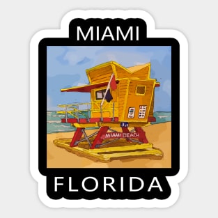 Miami Florida - Welshdesigns Sticker